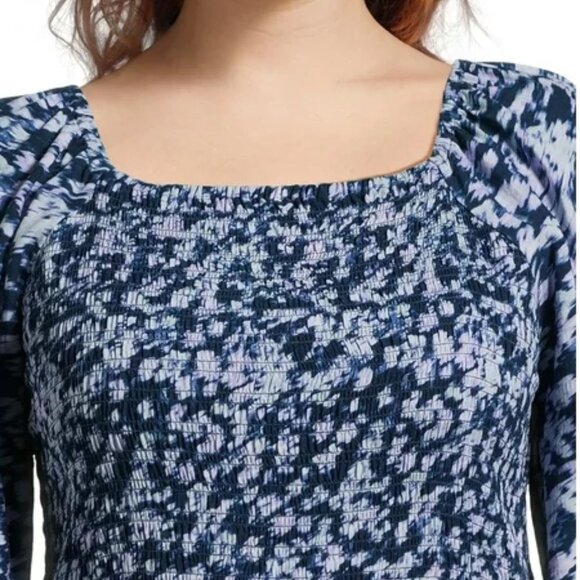 Terra & Sky Blue and Purple Smocked Dress - Picture 2 of 9